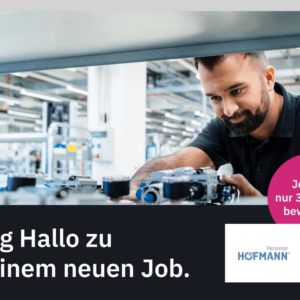 Anlagenfahrer (m/w/d) (I.K. Hofmann)