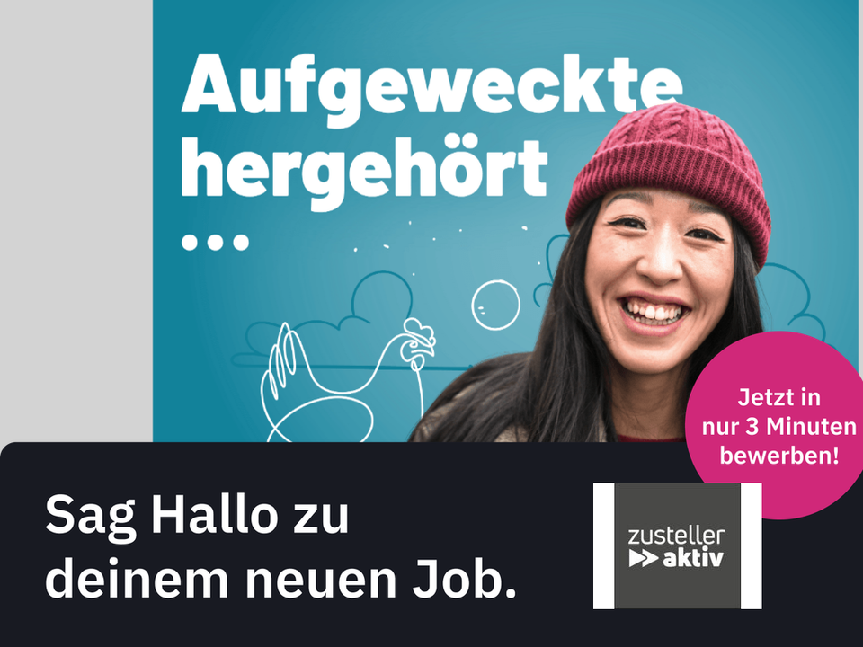 Zeitungszusteller (m/w/d) in Teilzeit / Minijob, Briefzusteller/in, Briefträger/in, Postbote/-botin, Kurier/in, Prospektverteiler/in