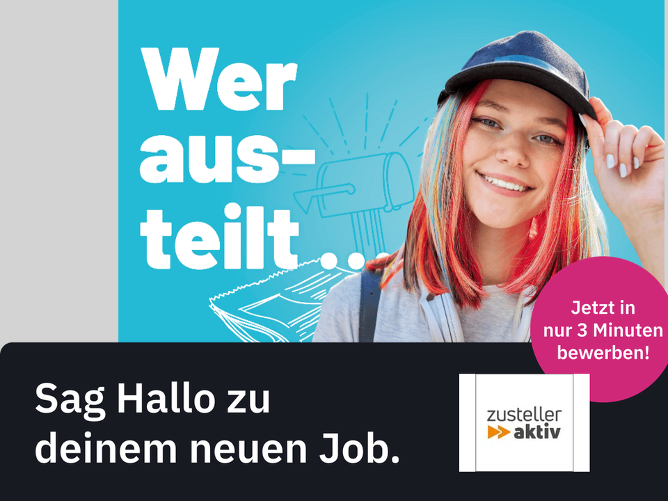 Zusteller Wochenblatt/Prospekte (m/w/d) (ZustellerAktiv-Coburg Südthüringen) *13.9 EUR/Stunde*