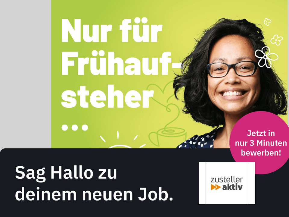 Zeitungszusteller Teilzeit (m/w/d) (ZustellerAktiv-Baden Württemberg ) *13.9 EUR/Stunde*