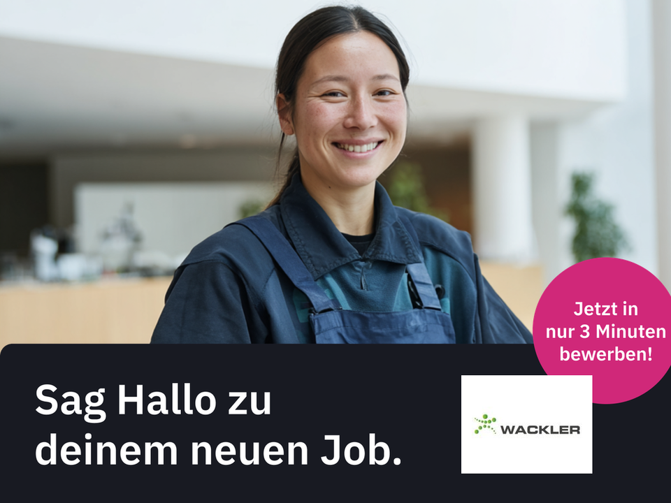 Vorarbeiter (m/w/d) Reinigung Teilzeit (Wackler Group)