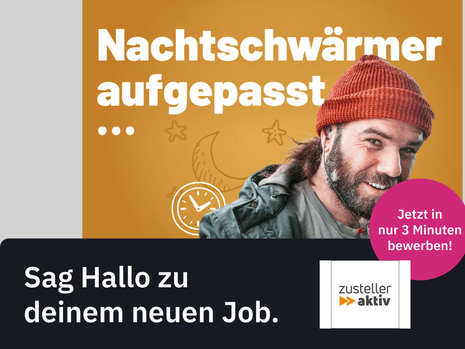 Zeitungszusteller (m/w/d) (ZustellerAktiv-Baden Württemberg ) *13.9 EUR/Stunde*